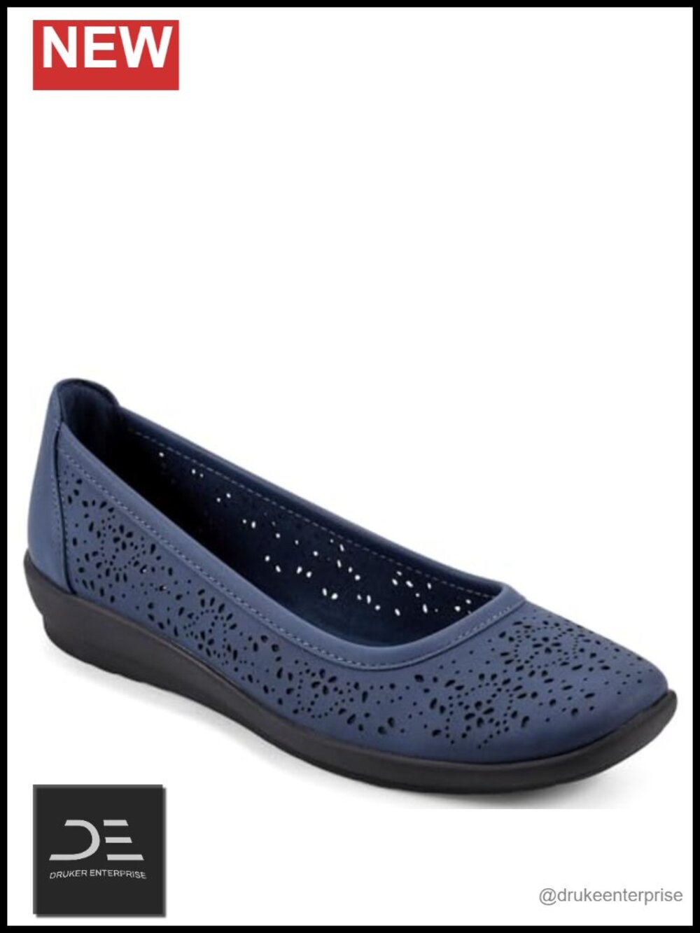Easy Spirit Alessia Women's Slip On Flats Cushioned Flexible Lightweight